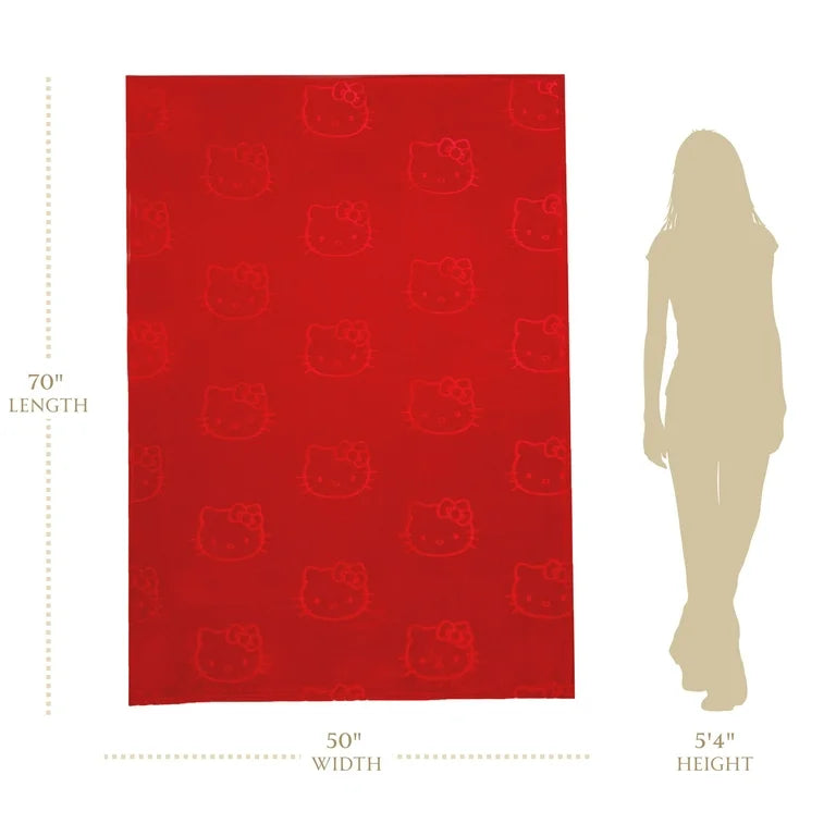 Blanket Carita Hello Kitty Roja ***Preorden***