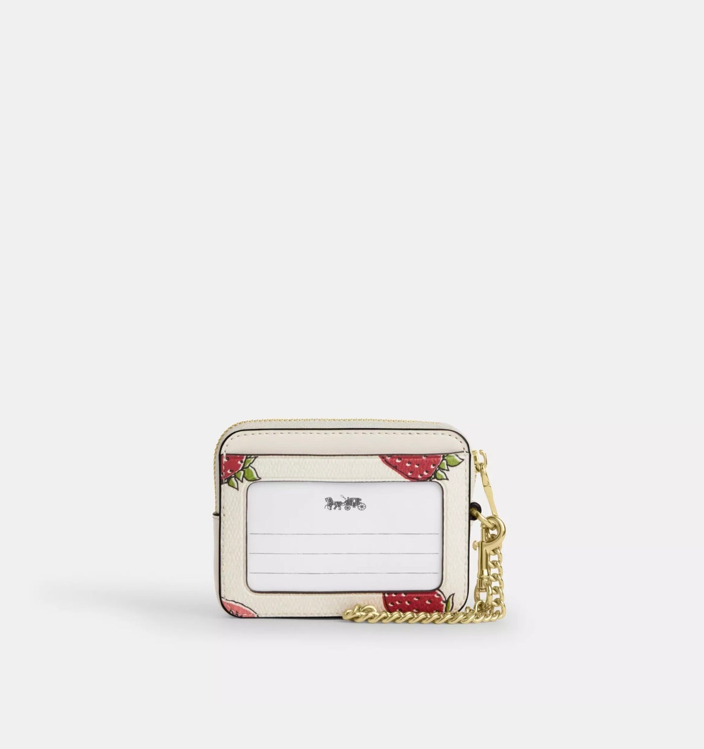 Zip Card Case Coach Strawberry Print ***Preorden***