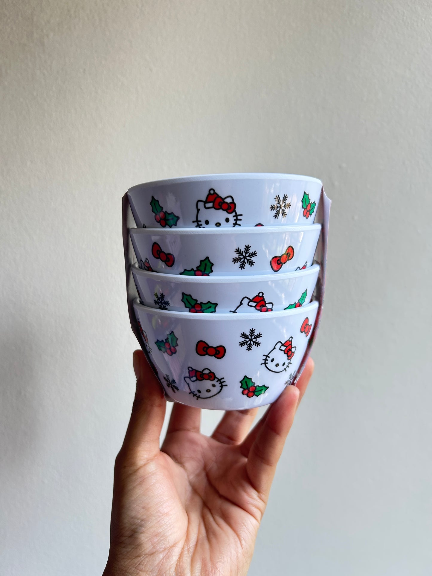 Set De Tazones Hello Kitty Santa