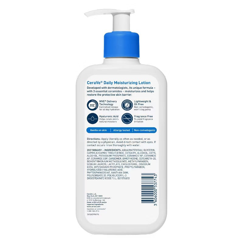 CeraVe Daily Moisturizing Face and Body Lotion for Normal to Dry Skin 12 oz ***Preorden***