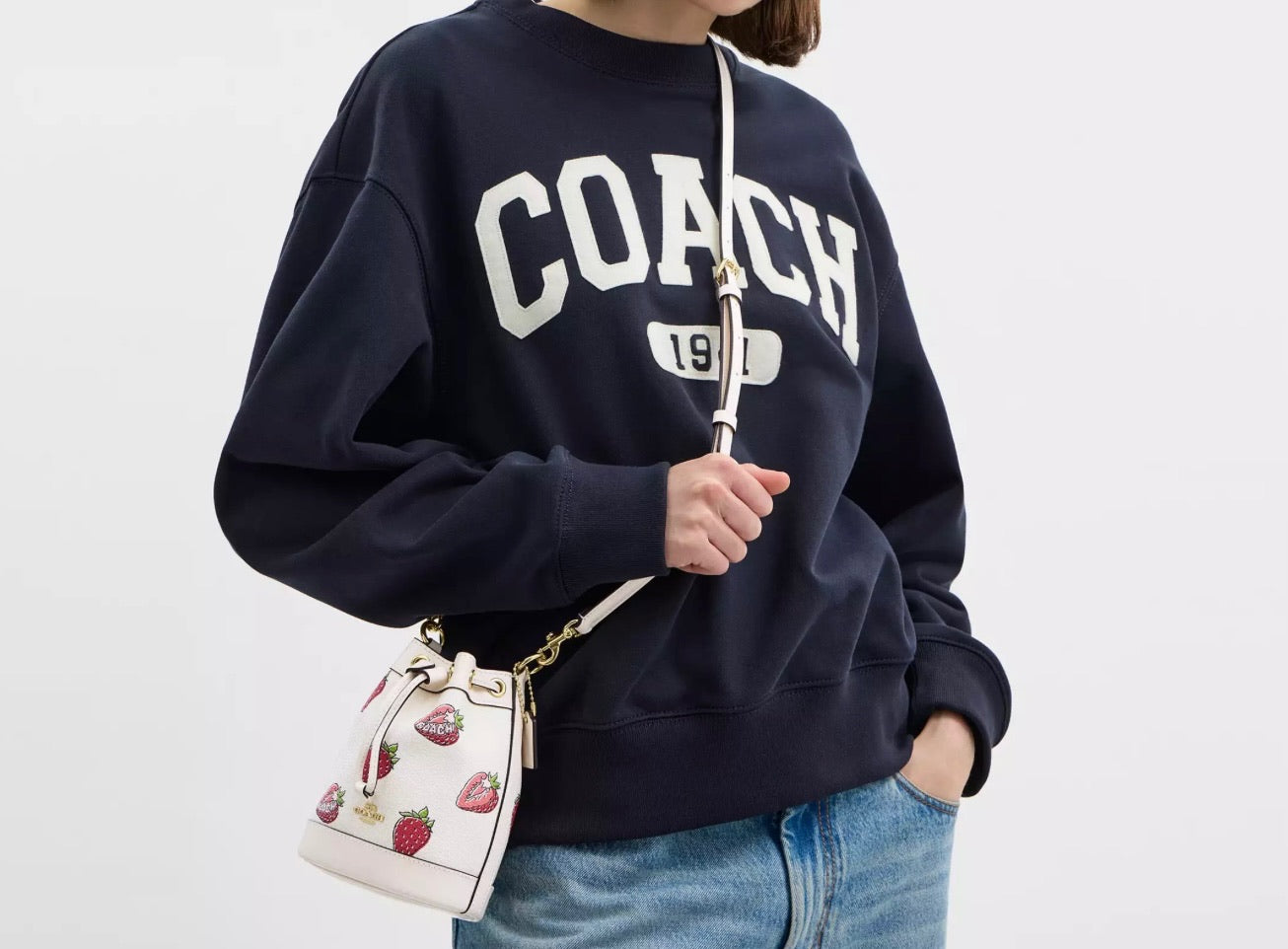 Mini Bucket Bag Strawberry Print