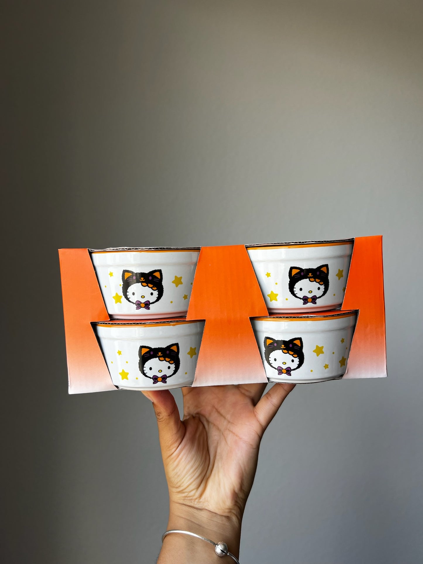Set de 4 Ramekins Hello Kitty Gatito ***Preorden***