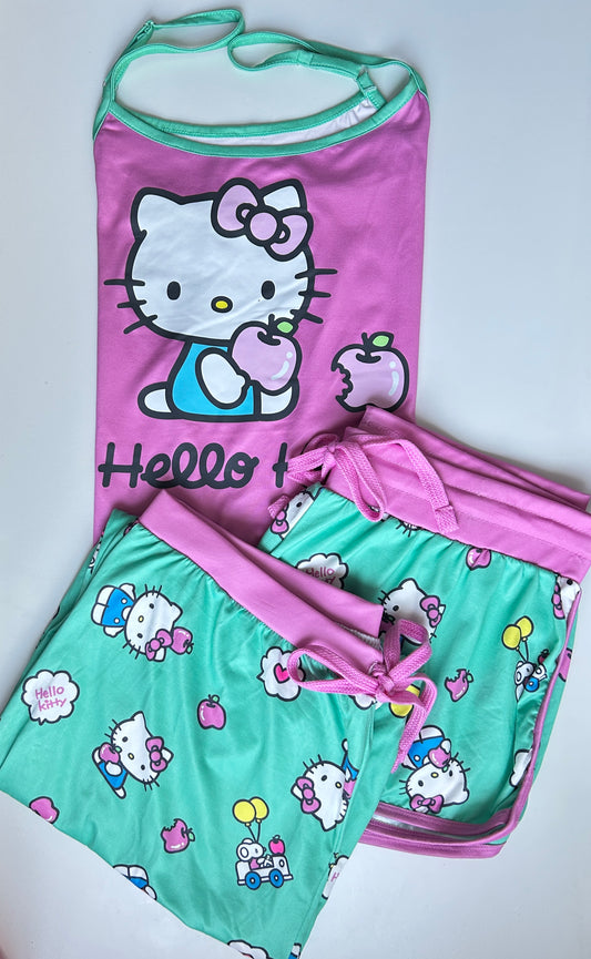 Set de 3 piezas Hello Kitty (Pj pants , Playera y short)