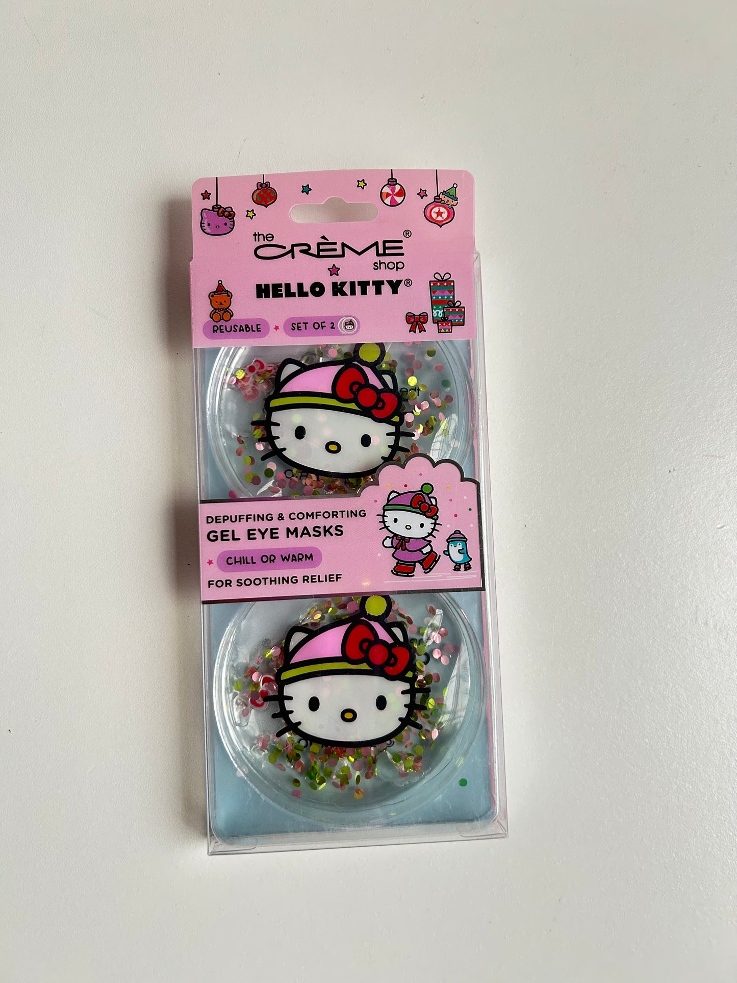 Gel Mask Para Ojos Hello Kitty Navidad