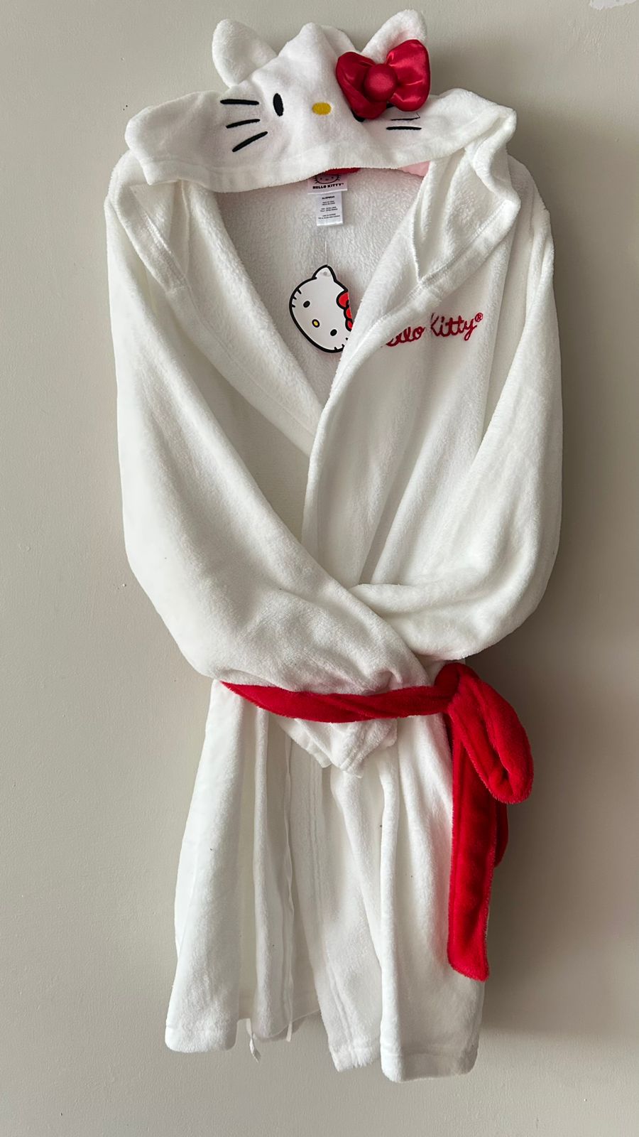 Bata Blanca con Gorrito Hello Kitty