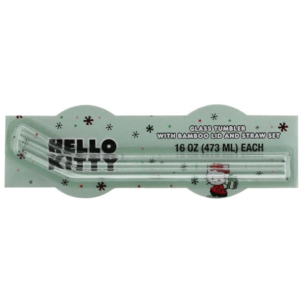 Set de 2 Vasos De Cristal Hello Kitty Suéter Galletita De Jengibre ***Preorden***