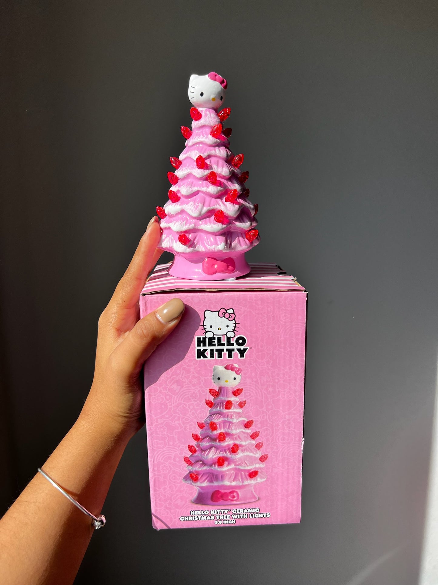 Arbolito de Navidad Con Luces Hello Kitty Pink Chico
