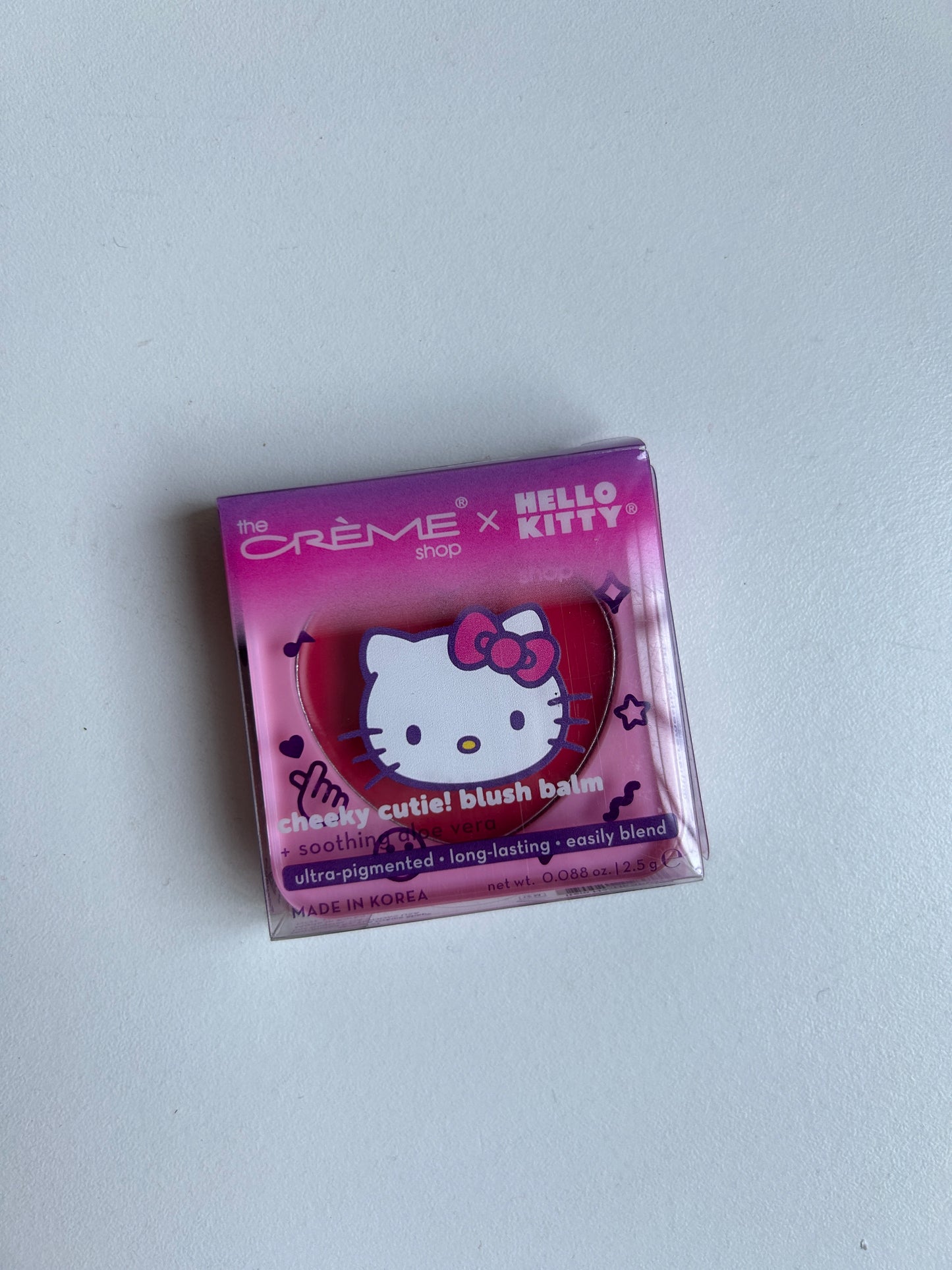 Blush Balm Cheeky Pink Hello kitty Purple