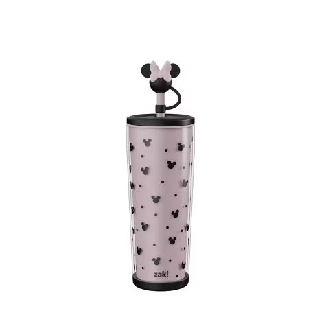 Tumbler de Plástico Con Cubre Popote Minnie Mouse ***Preorden***