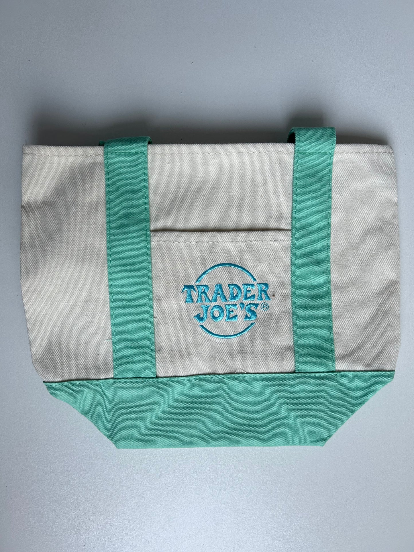 Mini Tote Bag Trader Joe’s Turquesa