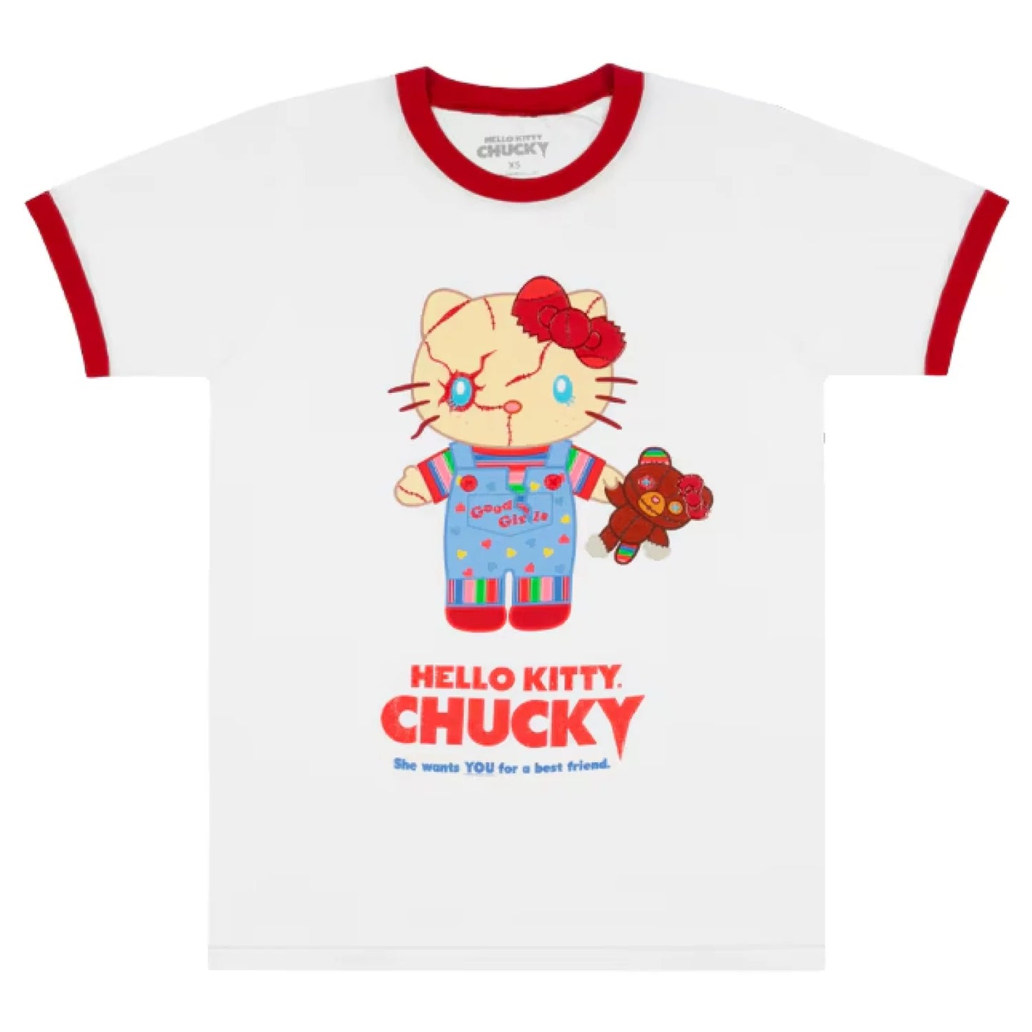 Playera Hello Kitty Chucky Blanca Universal Studio ***Preorden***