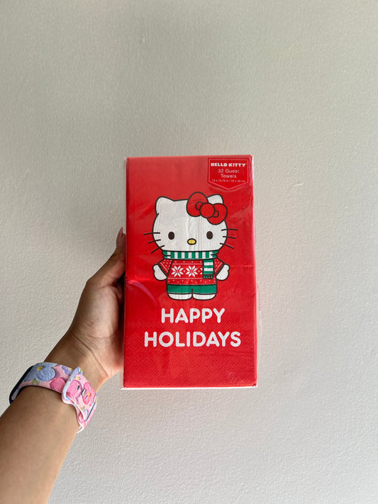 Servilletas Desechables Grandes  Hello Kitty Navidad
