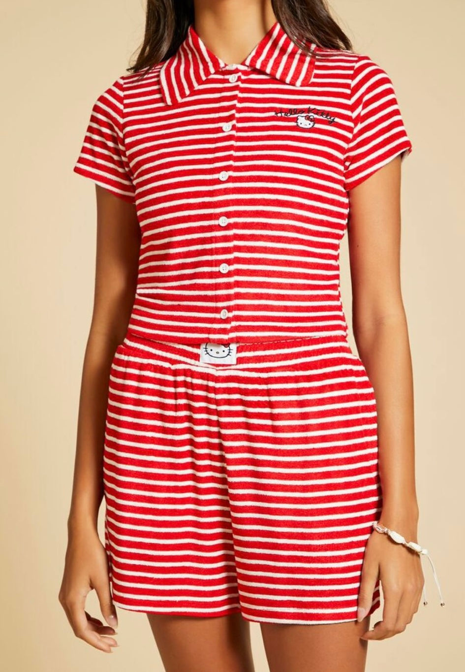 Playera Hello Kitty Rayas