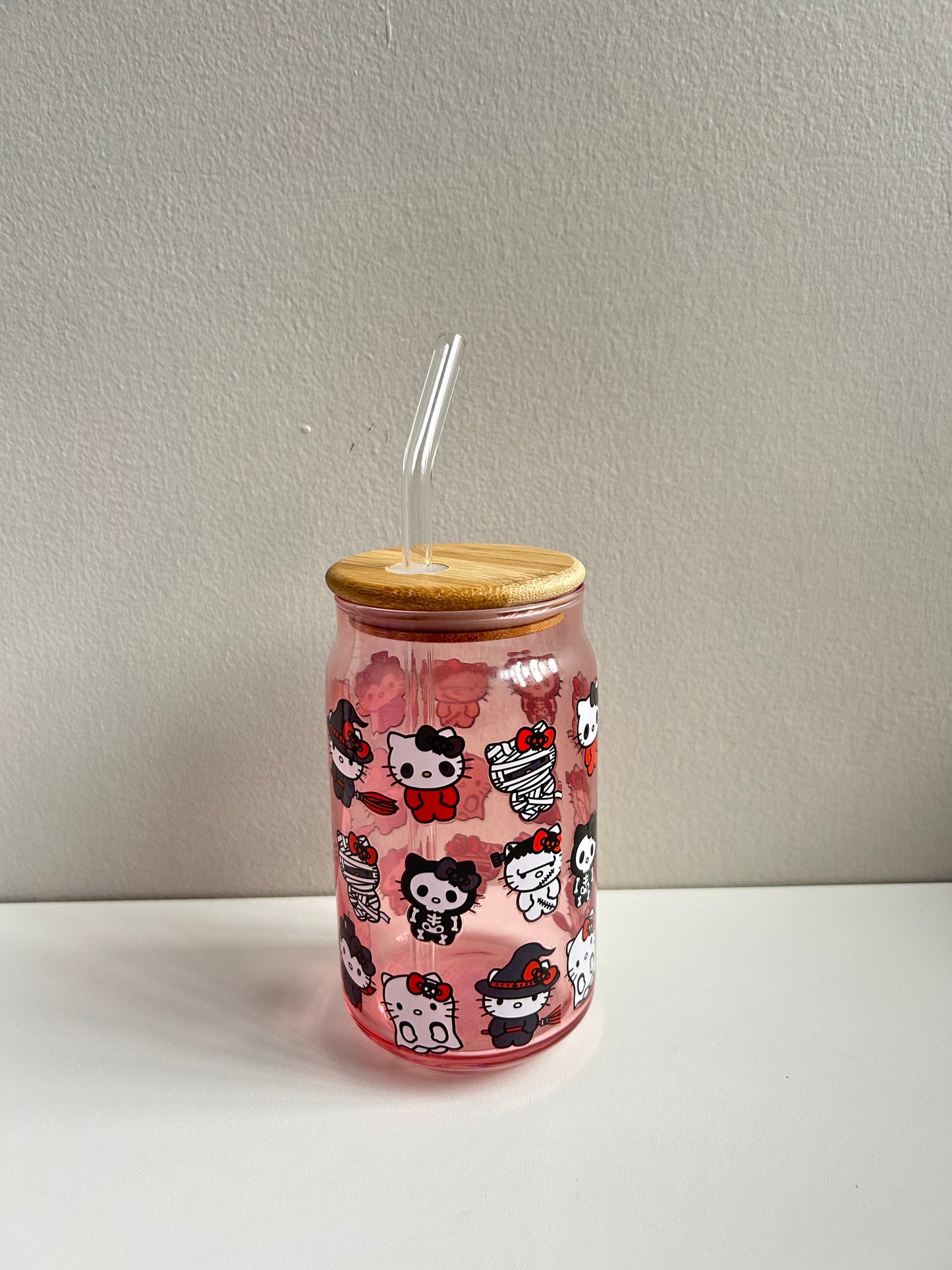 Vaso de Cristal Hello Kitty Disfraces ***Preorden***
