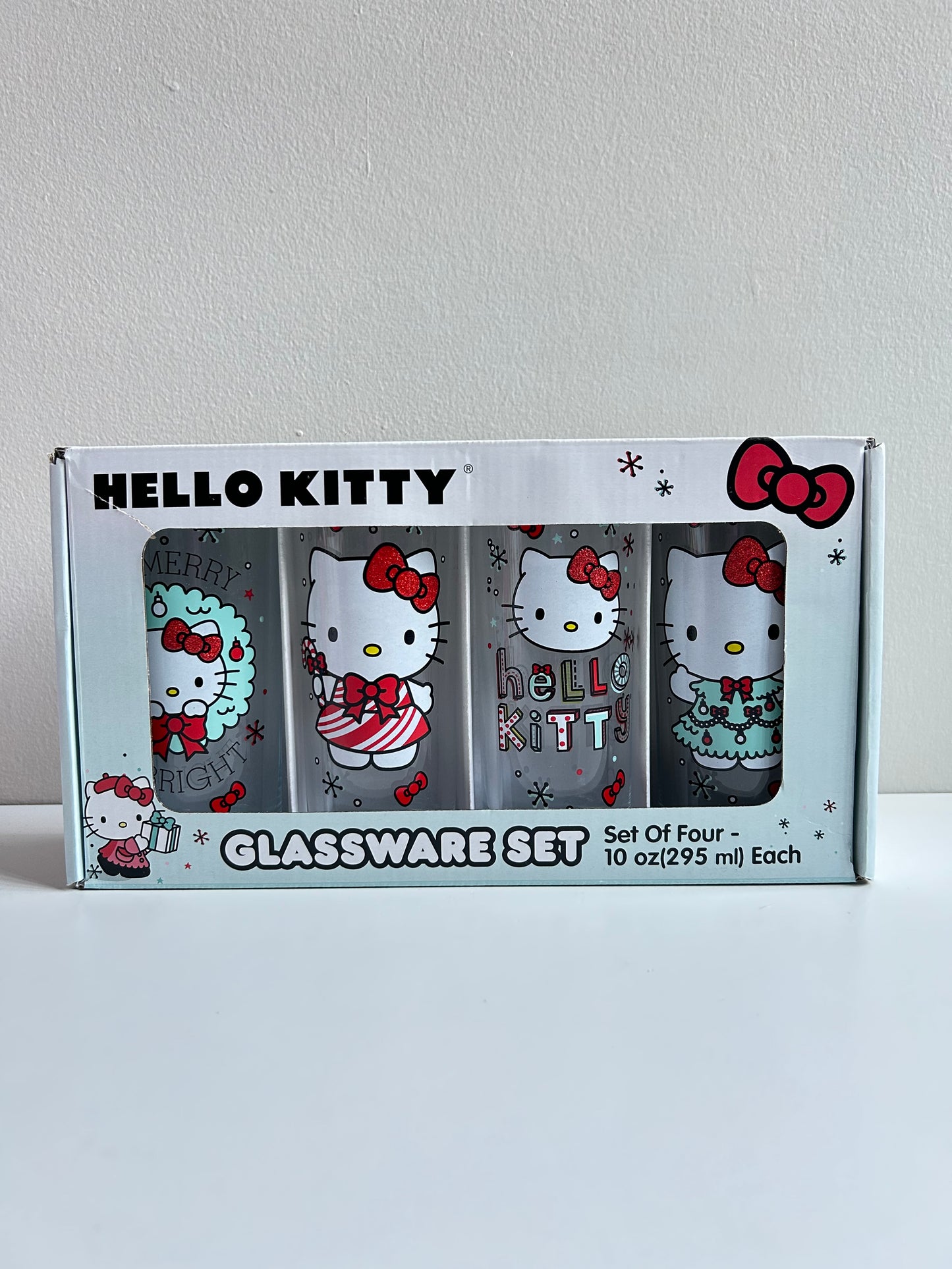 Set De 4 Vasos Hello Kitty Navideños