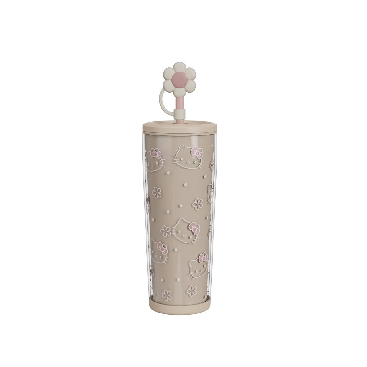 Botella de plástico con Popote Hello Kitty 25 onzas ***Preorden***
