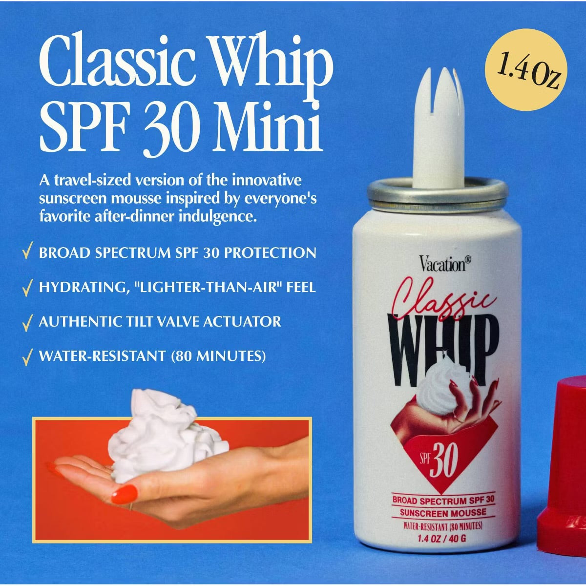 Protector Solar Vacation Classic Whip PFS 30 Travel Size ***Preorden***