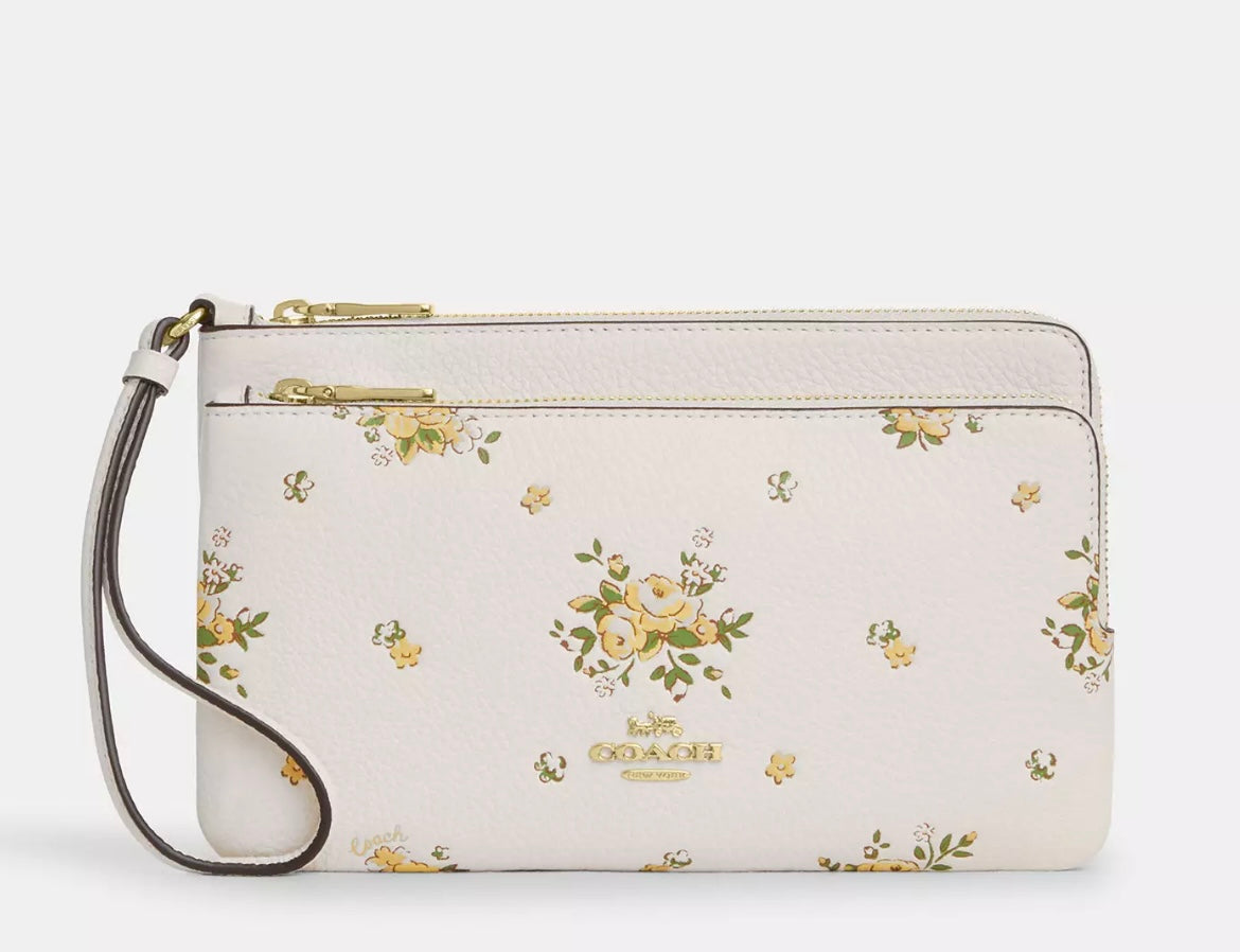 Double Zip Wallet Floral Print ***Preorden***