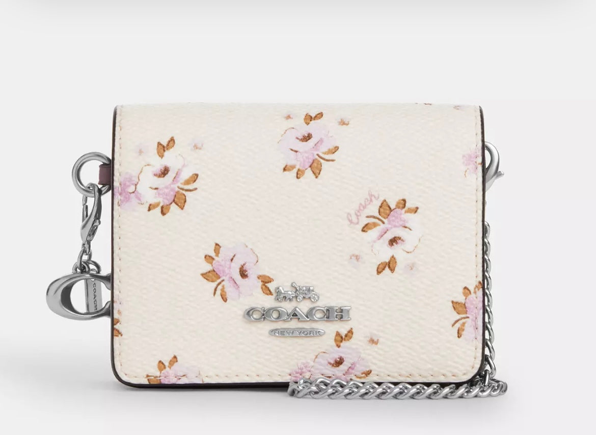 Boxed Mini Wallet Floral Print Coach ***Preorden***