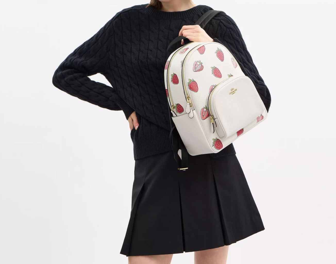 Court Backpack Strawberry Print