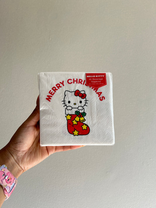 Servilletas Desechables Hello Kitty Bota Navidad