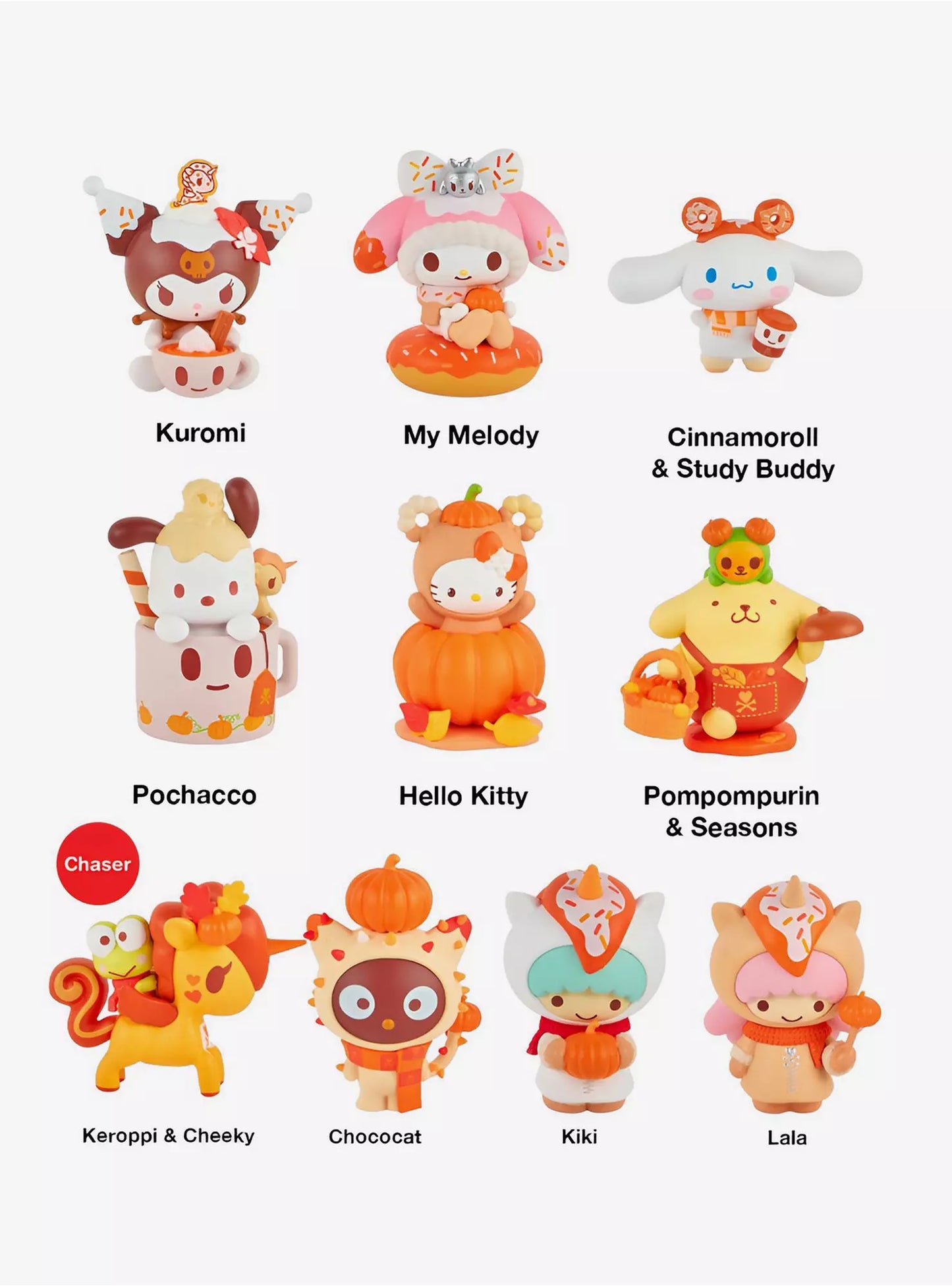 Tokidoki X Hello Kitty y Sus Amigos Figurita Sorpresa Pumpkin Spice ***Preorden***