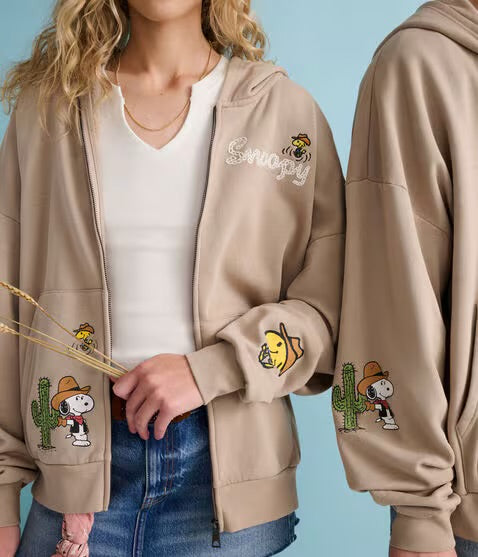 Full-Zip Hoodie Snoopy & Woodstock Aeropostale ***Preorden***