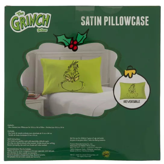 Funda De Almohadas Tipo Satin El Grinch ***Preorden***