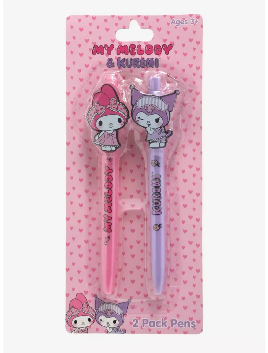 Set de 2 plumas Kuromi y My Melody