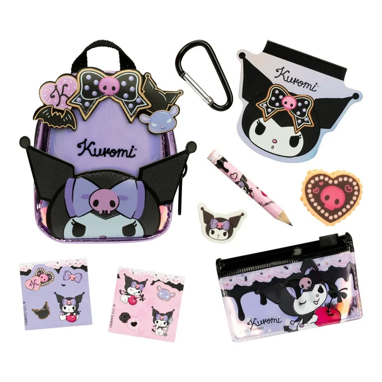 Real Littkes Kuromi Mini Backpack con Accesorios y Aroma ***Preorden***