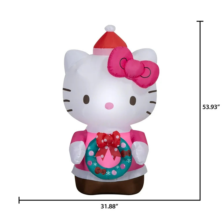 Inflable Hello Kitty Corona Navideña ***Preorden***