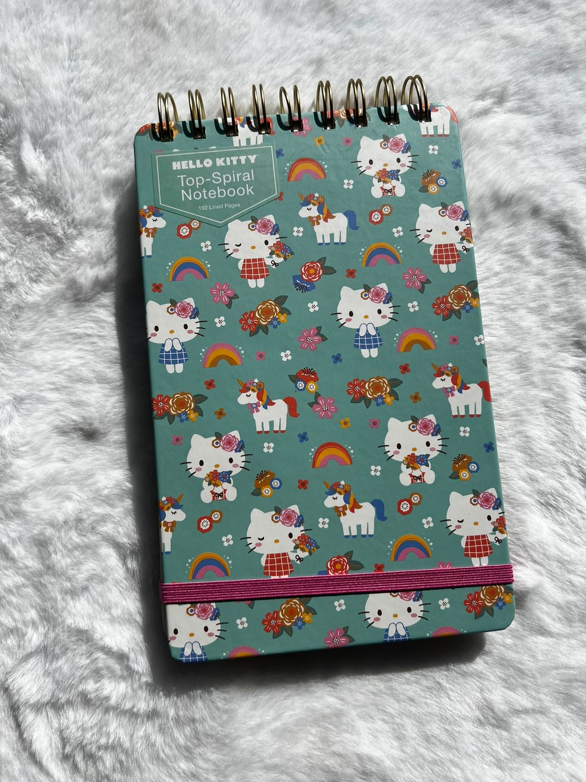 Libreta De Notas Con Espiral Hello Kitty Arcoiris
