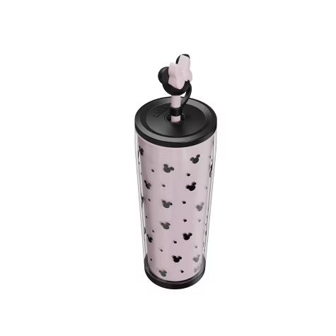 Tumbler de Plástico Con Cubre Popote Minnie Mouse ***Preorden***