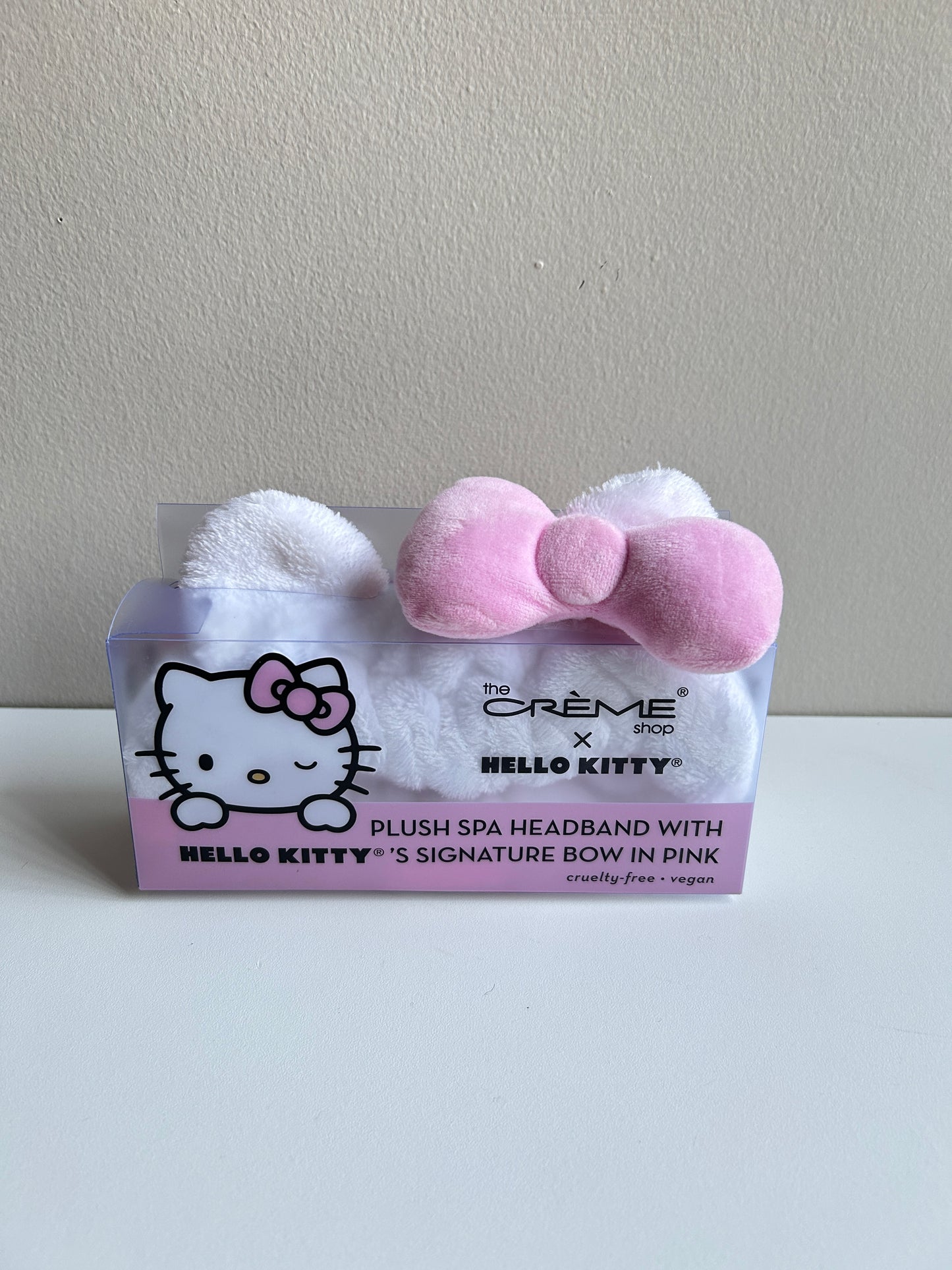 Banda Para Skincare moño Rosa Hello kitty