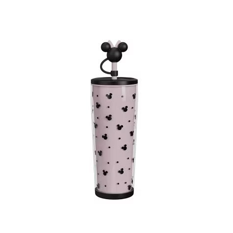 Tumbler de Plástico Con Cubre Popote Minnie Mouse ***Preorden***