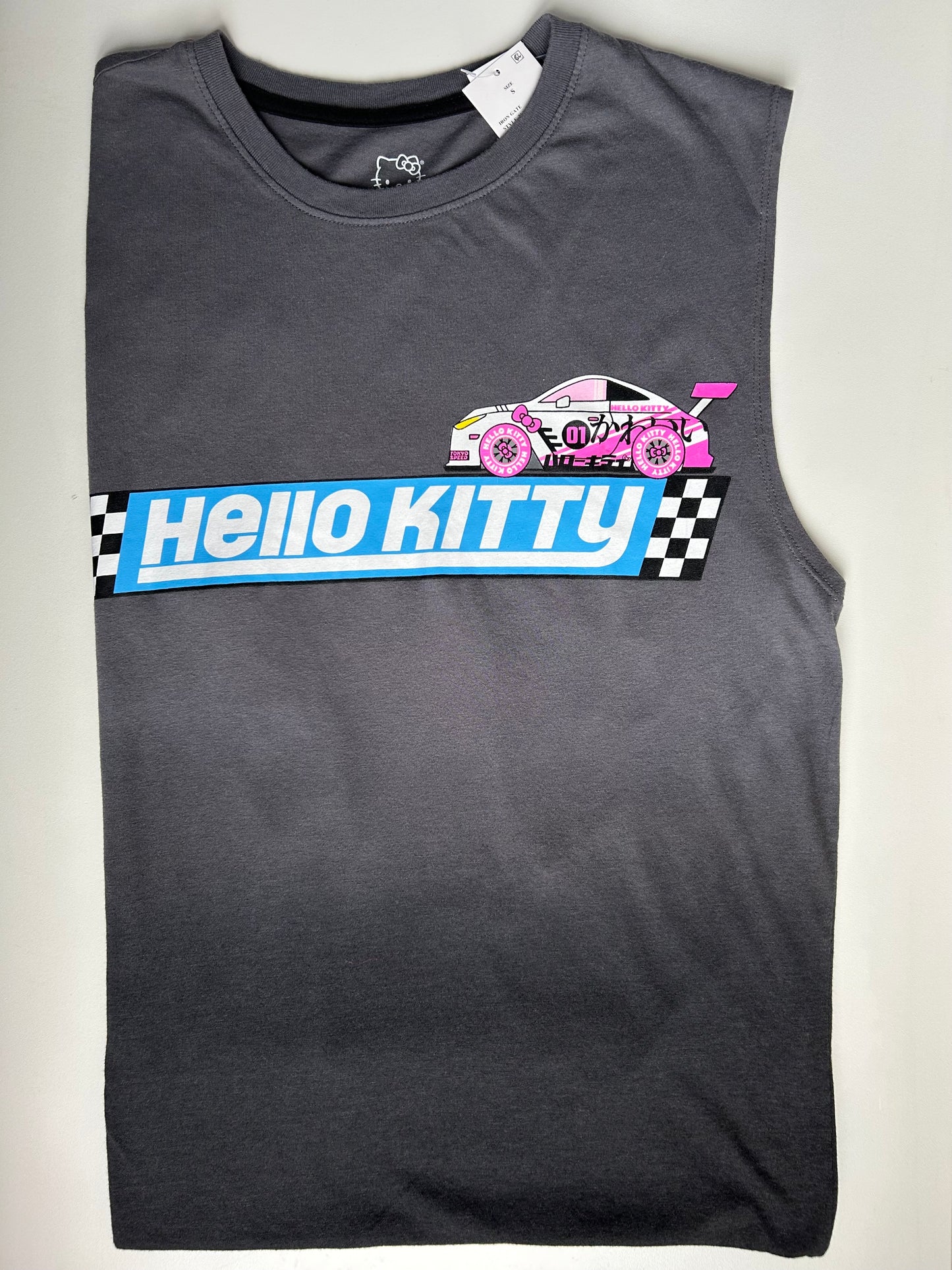 Playera Sin Mangas Hello Kitty Racing (Hombre)