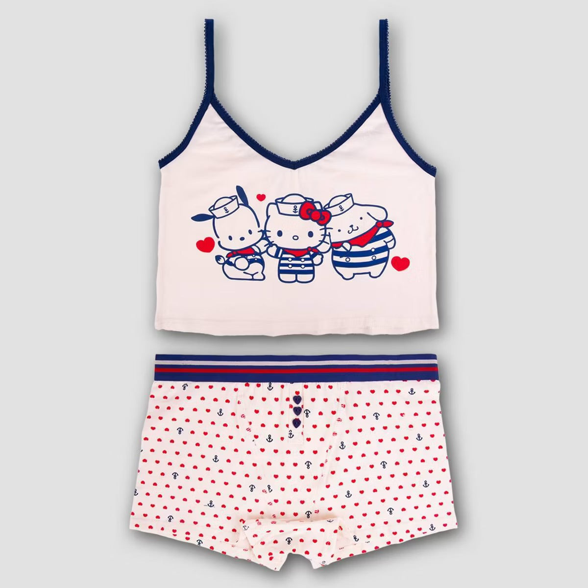 Set de Top y Boyshort  Hello Kitty y Sus Amigos Marineros ***Preorden**
