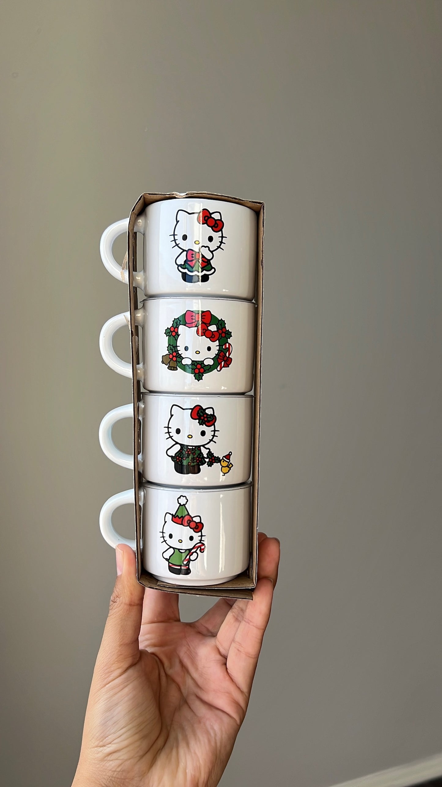 Set de 4 Tazas Hello Kitty Christmas