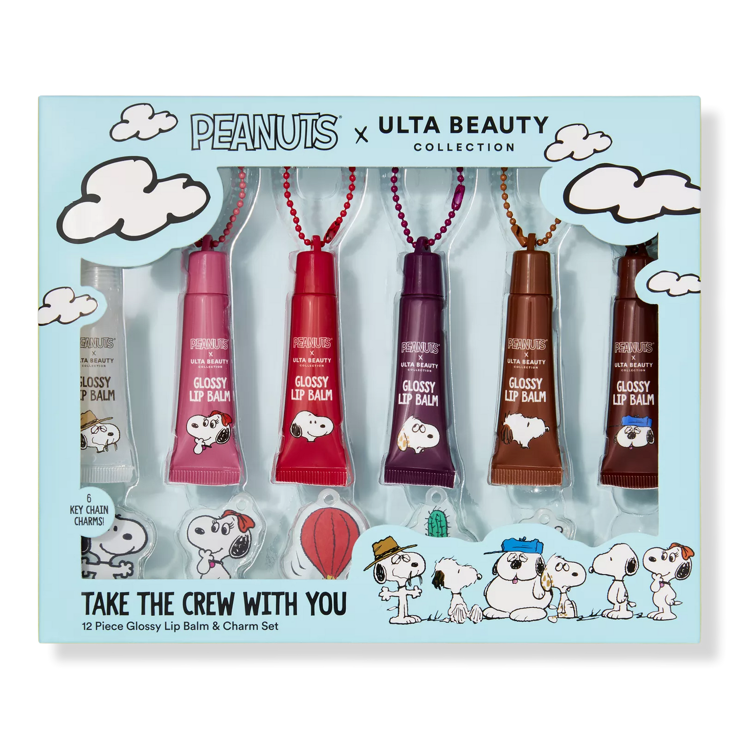 Set De Glossy Lip Balm Con Keychain Peanuts X Ulta Beauty ***Preorden***