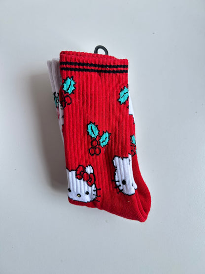 Set De 2 Calcetas Hello Kitty Plush Rojas