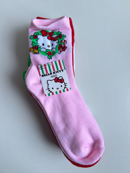 Set de 5 Pares De Calcetas Hello Kitty Navideñas