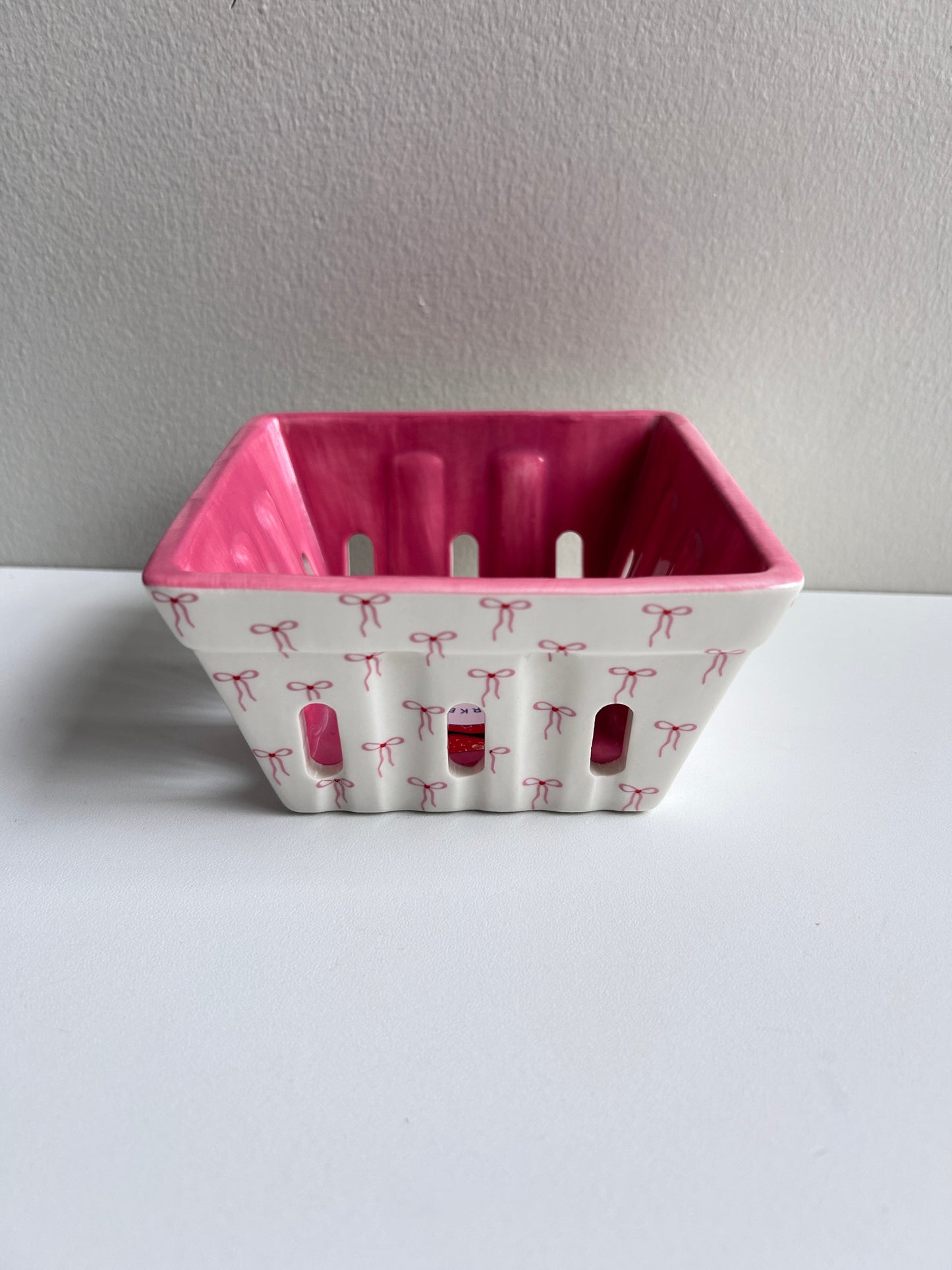Bowl Para Fruta Moños Rosas