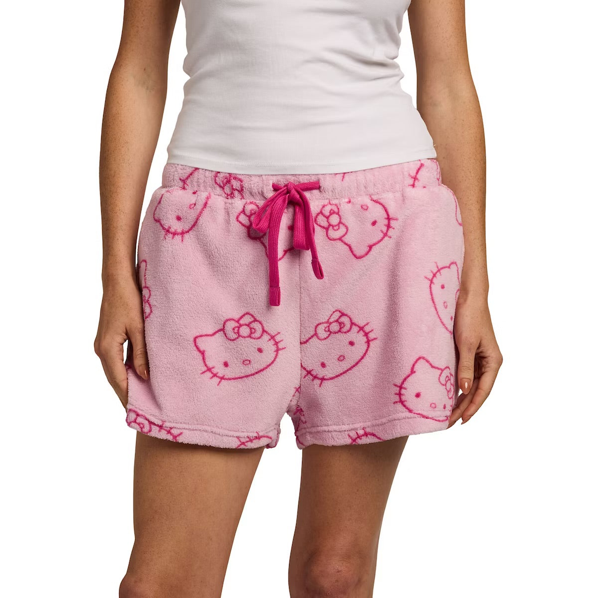 Short Fuzzy Hello Kitty Caritas Rosa ***Preorden***