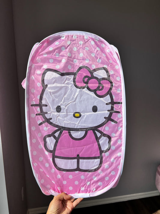 Cesto De Tela Hello Kitty Pink