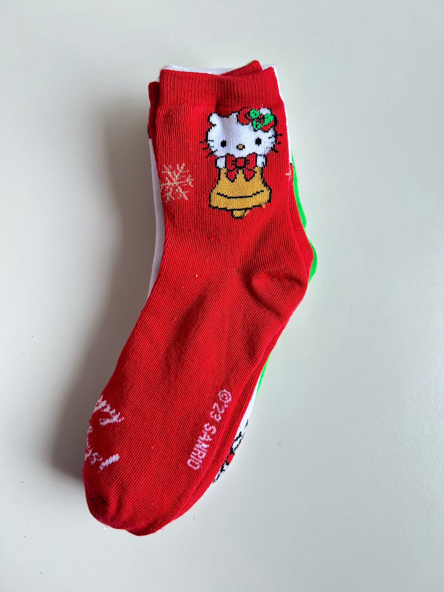Set de 5 Pares De Calcetas Hello Kitty Navideñas