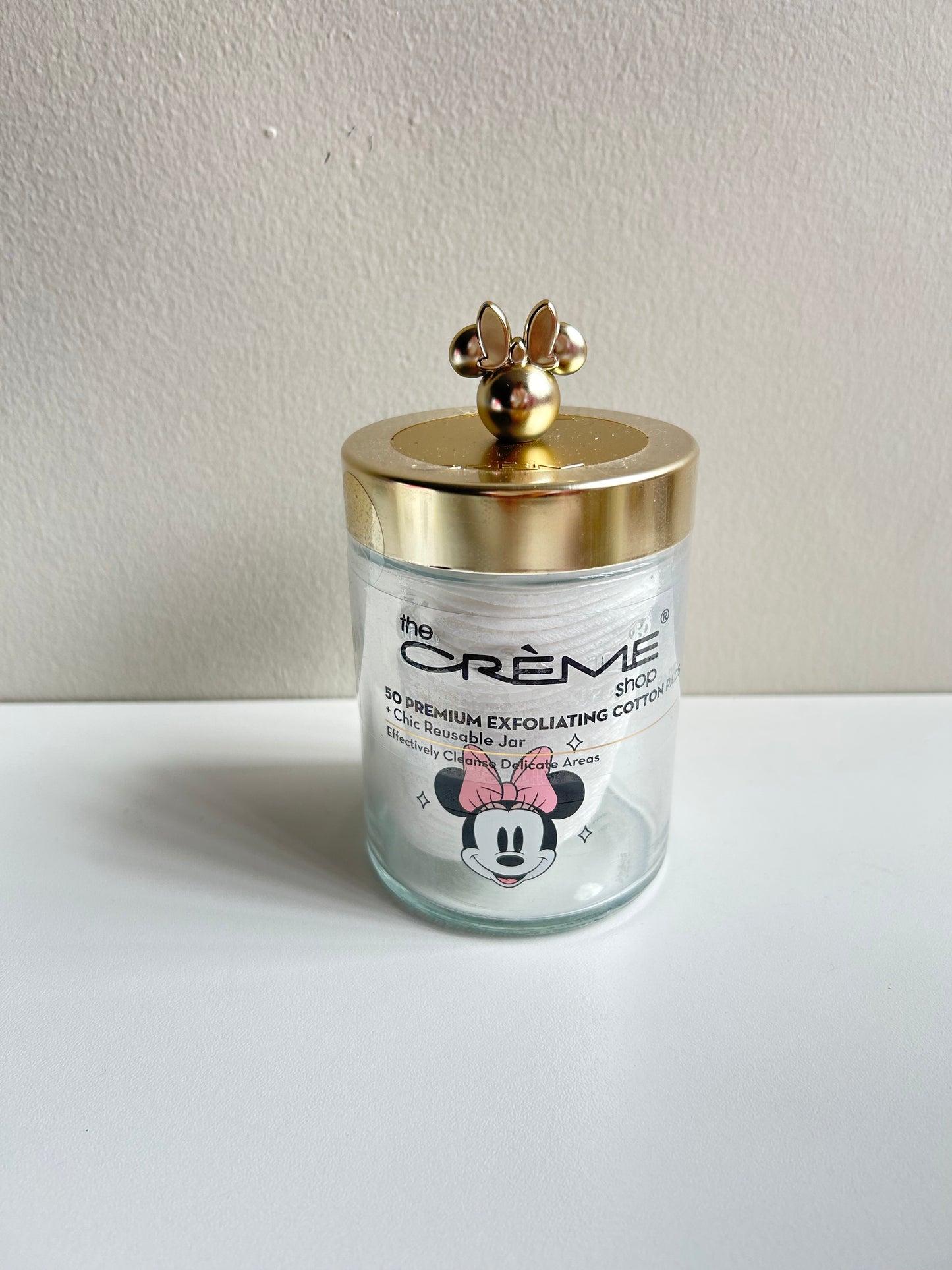 Cotton Pads Jar Minnie Mouse Dorado