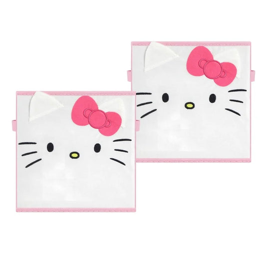 Set de 2 Cubos de Almacenamiento Hello kitty  Blancos y Rosas ***Preorden***