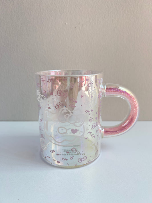 Taza De Cristal Hello Kitty 50th Años Edición Especial