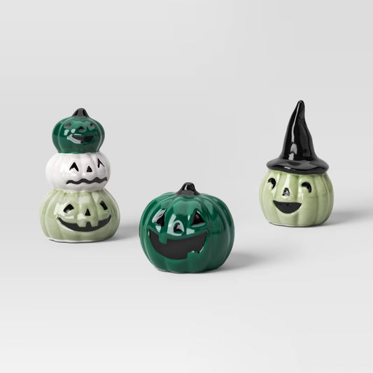 Set de 3 Figuritas Decorativas Calabaza ***Preorden****