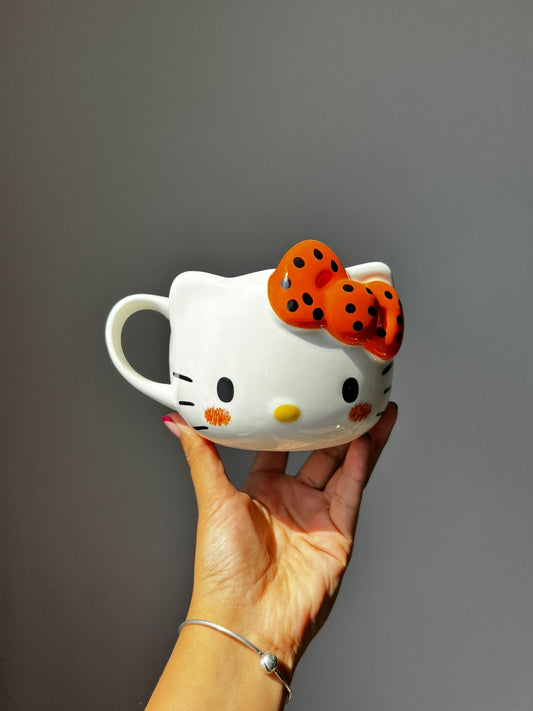 Taza Hello Kitty Moños Naranja